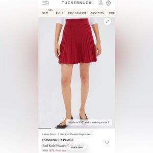 Pomander Place Red Mini Skirt